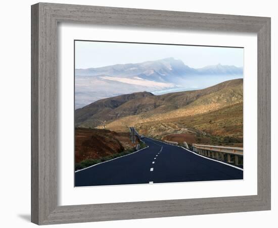 Road Near La Pared, Fuerteventura, Canary Islands, Spain, Europe-Hans Peter Merten-Framed Photographic Print