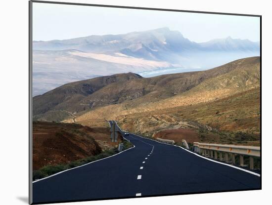 Road Near La Pared, Fuerteventura, Canary Islands, Spain, Europe-Hans Peter Merten-Mounted Photographic Print