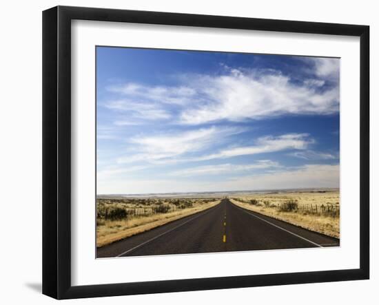 Road Near Marfa, West Texas, USA-Walter Bibikow-Framed Photographic Print