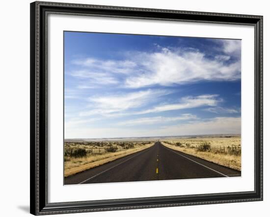 Road Near Marfa, West Texas, USA-Walter Bibikow-Framed Photographic Print