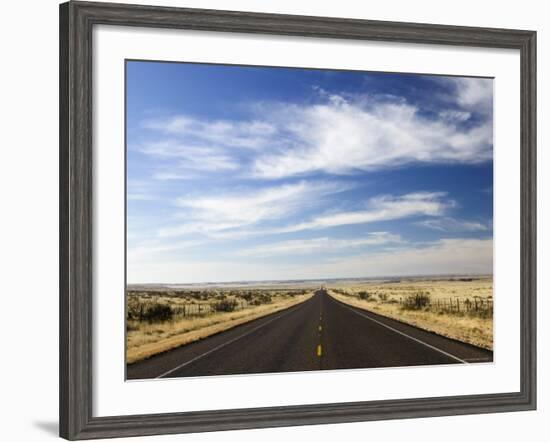 Road Near Marfa, West Texas, USA-Walter Bibikow-Framed Photographic Print