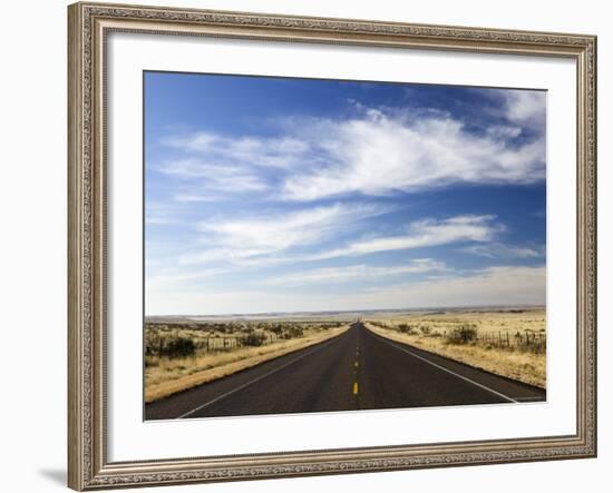 Road Near Marfa, West Texas, USA-Walter Bibikow-Framed Photographic Print