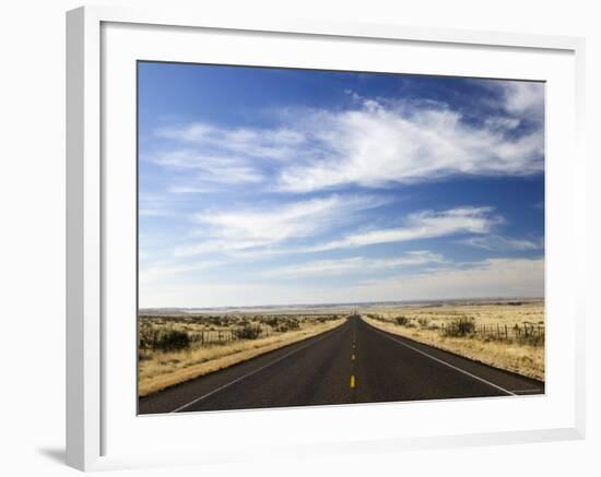 Road Near Marfa, West Texas, USA-Walter Bibikow-Framed Photographic Print