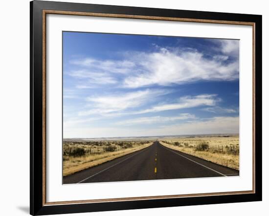 Road Near Marfa, West Texas, USA-Walter Bibikow-Framed Photographic Print