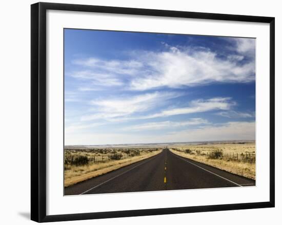 Road Near Marfa, West Texas, USA-Walter Bibikow-Framed Photographic Print