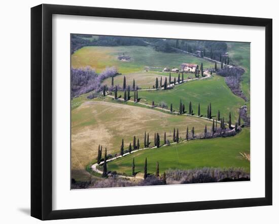 Road Near Montepulciano, Tuscany-Vadim Ratsenskiy-Framed Art Print