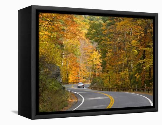 Road Nr. Lake George, New York State, USA-Demetrio Carrasco-Framed Premier Image Canvas