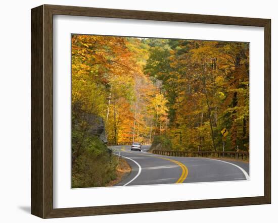 Road Nr. Lake George, New York State, USA-Demetrio Carrasco-Framed Photographic Print