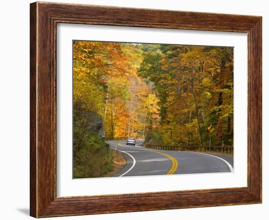 Road Nr. Lake George, New York State, USA-Demetrio Carrasco-Framed Photographic Print