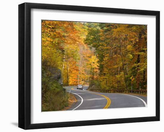 Road Nr. Lake George, New York State, USA-Demetrio Carrasco-Framed Photographic Print