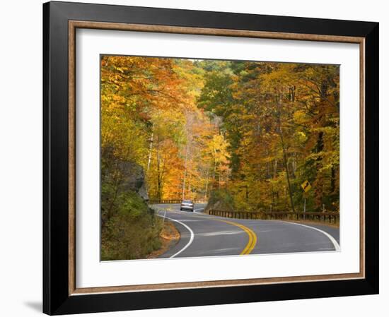 Road Nr. Lake George, New York State, USA-Demetrio Carrasco-Framed Photographic Print