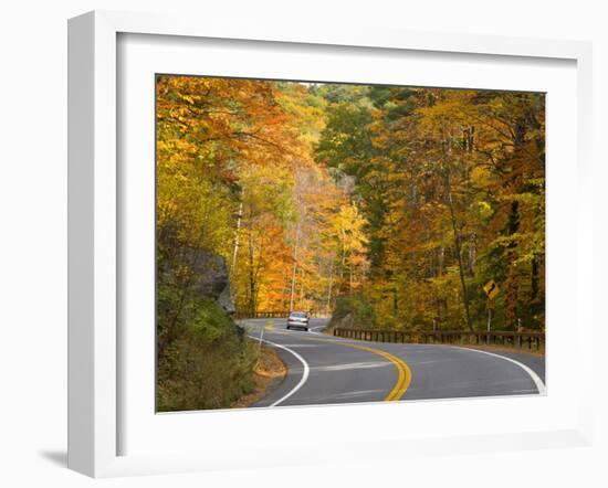 Road Nr. Lake George, New York State, USA-Demetrio Carrasco-Framed Photographic Print