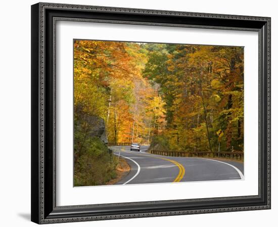 Road Nr. Lake George, New York State, USA-Demetrio Carrasco-Framed Photographic Print