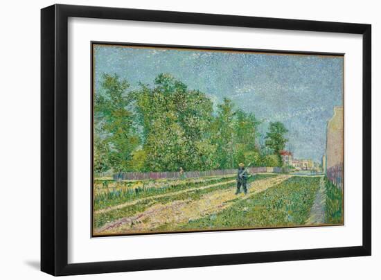 Road on the Edge of Paris, Farmer Carrying a Spade on His Shoulder, 1887-Vincent van Gogh-Framed Giclee Print