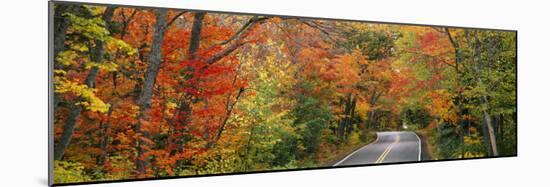 Road Passing Through a Forest, U.S. Route 41, Keweenaw County, Keweenaw Peninsula, Michigan, USA-null-Mounted Photographic Print