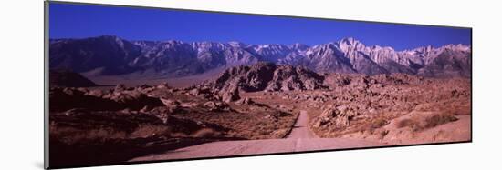 Road Passing Through a Landscape, Mt Whitney, Alabama Hills, Inyo County, California, USA-null-Mounted Photographic Print
