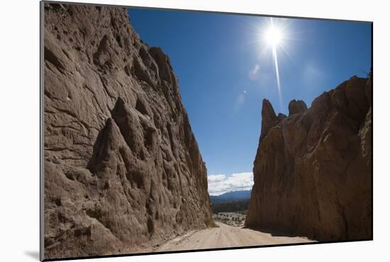 Road passing through dramatic rock formations of Calchaqui valleys, Argentina, South America-Alex Treadway-Mounted Photographic Print