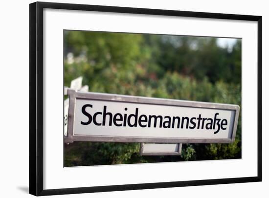 Road Sign Berlin-Felipe Rodriguez-Framed Photographic Print