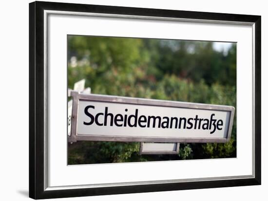 Road Sign Berlin-Felipe Rodriguez-Framed Photographic Print