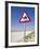 Road Sign-Road to Al-Zubar, Al-Zubara, Qatar-Walter Bibikow-Framed Photographic Print