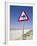 Road Sign-Road to Al-Zubar, Al-Zubara, Qatar-Walter Bibikow-Framed Photographic Print