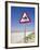 Road Sign-Road to Al-Zubar, Al-Zubara, Qatar-Walter Bibikow-Framed Photographic Print