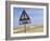 Road Sign Warning of Sand, Swamopmund, Namibia, Africa-Ann & Steve Toon-Framed Photographic Print