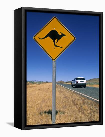 Road Sign, Western Australia, Australia-Doug Pearson-Framed Premier Image Canvas