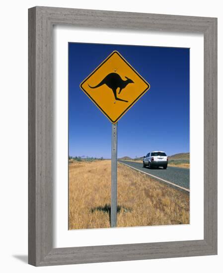 Road Sign, Western Australia, Australia-Doug Pearson-Framed Photographic Print