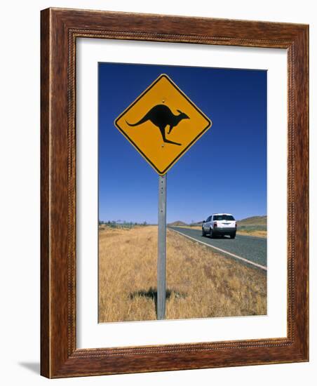 Road Sign, Western Australia, Australia-Doug Pearson-Framed Photographic Print