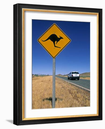 Road Sign, Western Australia, Australia-Doug Pearson-Framed Photographic Print