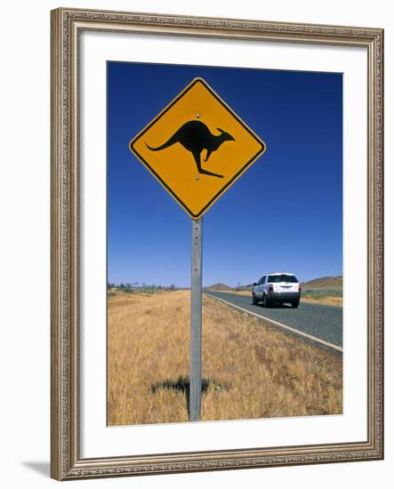 Road Sign, Western Australia, Australia-Doug Pearson-Framed Photographic Print