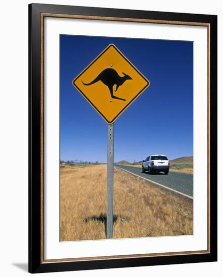 Road Sign, Western Australia, Australia-Doug Pearson-Framed Photographic Print