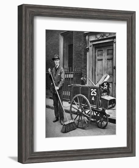 Road Sweeper, London, 1926-1927-null-Framed Giclee Print