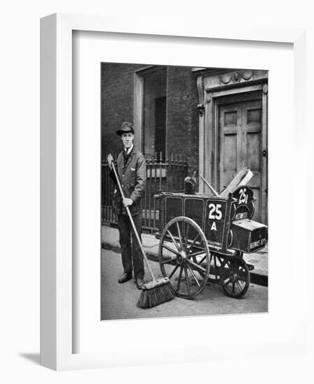 Road Sweeper, London, 1926-1927-null-Framed Giclee Print