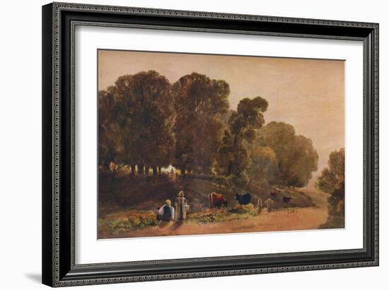 'Road Through a Park', c19th century-Peter De Wint-Framed Giclee Print