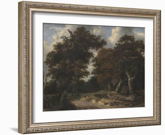 Road Through an Oak Forest, 1646-1647-Jacob Isaacksz Van Ruisdael-Framed Giclee Print