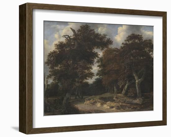 Road Through an Oak Forest, 1646-1647-Jacob Isaacksz Van Ruisdael-Framed Giclee Print