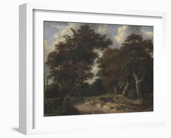 Road Through an Oak Forest, 1646-1647-Jacob Isaacksz Van Ruisdael-Framed Giclee Print