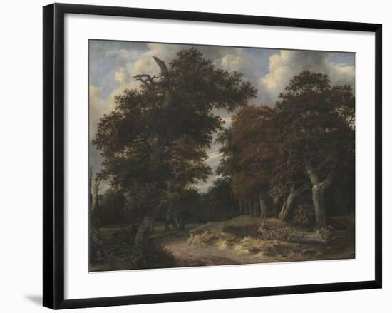 Road Through an Oak Forest, 1646-47-Jacob Isaaksz Ruisdael-Framed Giclee Print