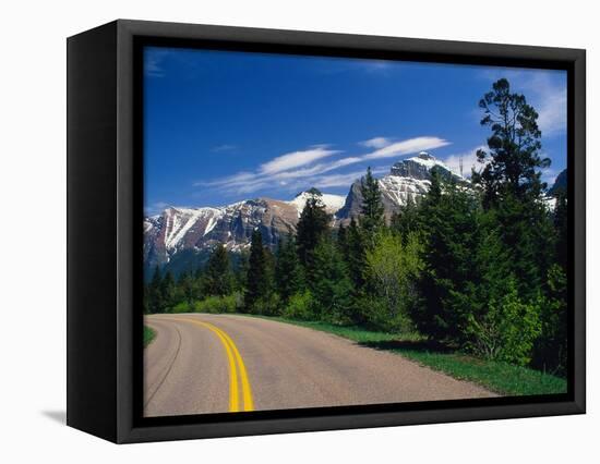 Road Through Glacier National Park-Mick Roessler-Framed Premier Image Canvas