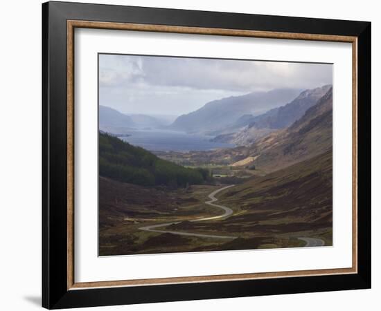 Road Through Glen Docherty, Wester Ross, Highlands, Scotland, United Kingdom, Europe-Jean Brooks-Framed Photographic Print