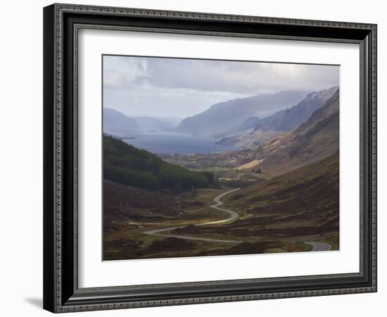Road Through Glen Docherty, Wester Ross, Highlands, Scotland, United Kingdom, Europe-Jean Brooks-Framed Photographic Print