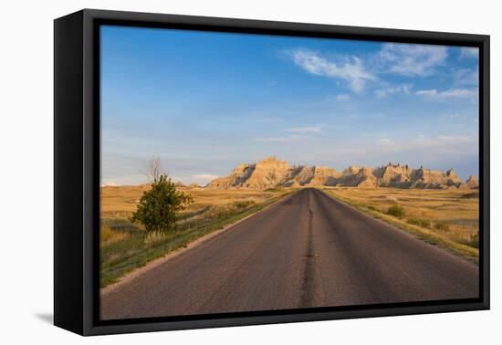 Road Through the Badlands National Park, South Dakota, Usa-Michael Runkel-Framed Premier Image Canvas