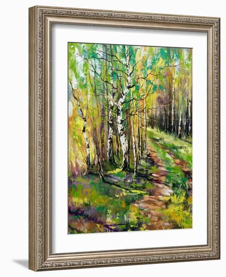 Road To Autumn Wood-balaikin2009-Framed Art Print