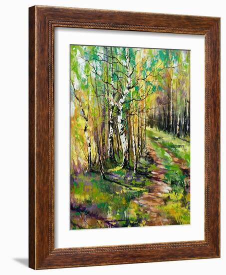 Road To Autumn Wood-balaikin2009-Framed Art Print