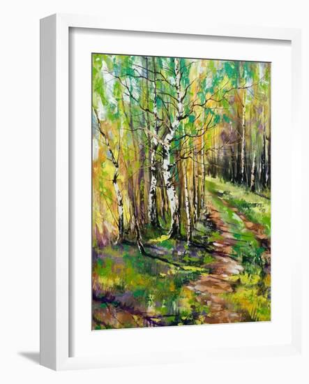 Road To Autumn Wood-balaikin2009-Framed Art Print