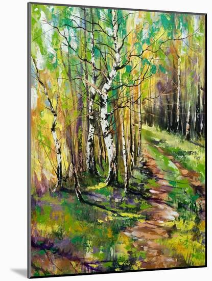 Road To Autumn Wood-balaikin2009-Mounted Art Print