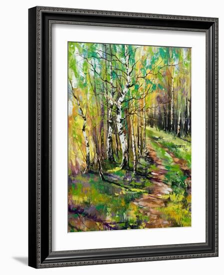 Road To Autumn Wood-balaikin2009-Framed Art Print