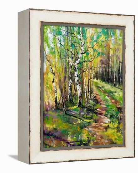 Road To Autumn Wood-balaikin2009-Framed Stretched Canvas